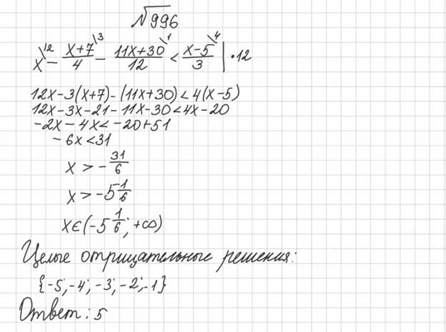 Ответ к учебнику по алгебре 8 класс Мерзляк, Полонский, Якир номер 996