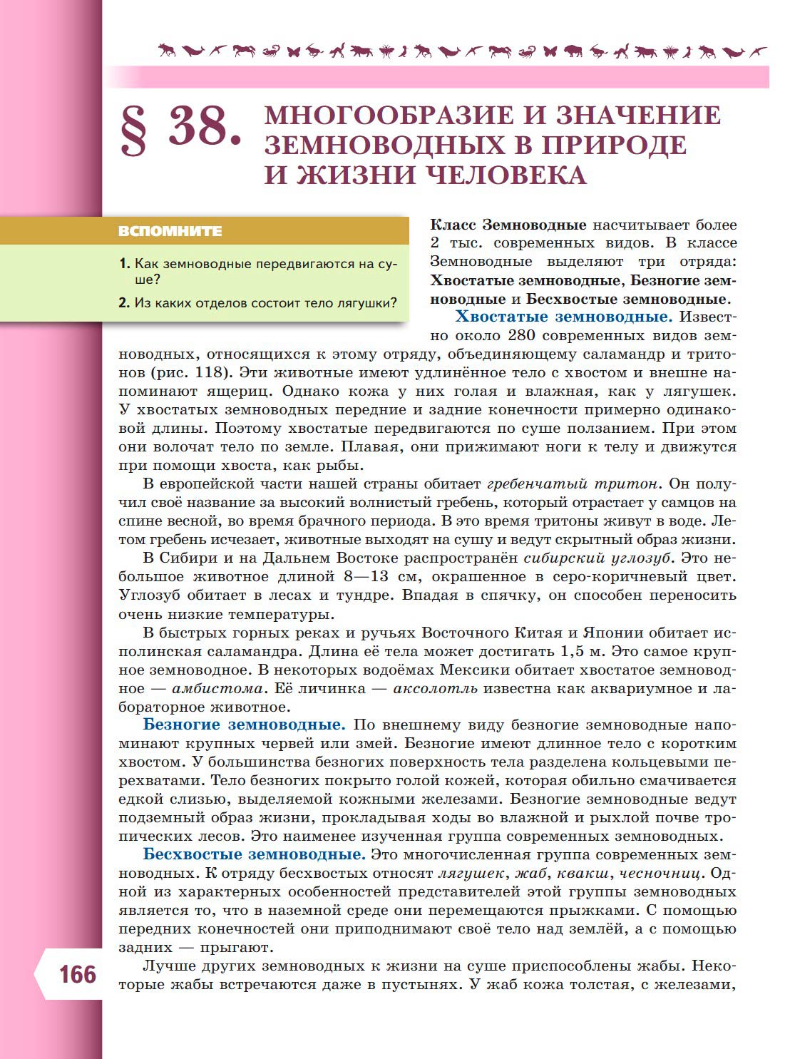  Биология 8 класс учебник Пасечник страница 166. 2023 год