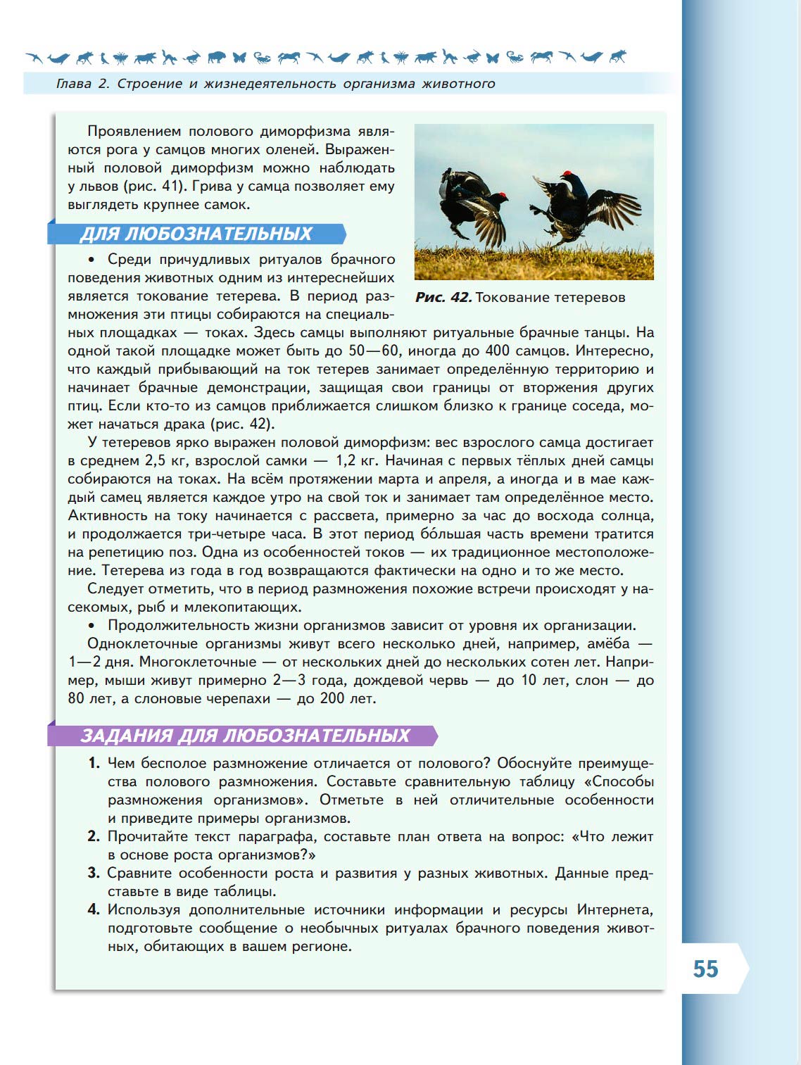  Биология 8 класс учебник Пасечник страница 55. 2023 год
