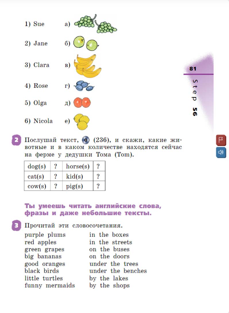 Английский язык 2 класс учебник Афанасьева, Михеева 2 часть страница 81.