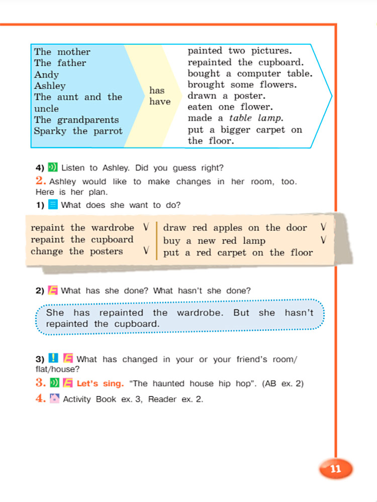 Английский язык 4 класс. Учебник 2 часть, Кузовлев, Перегудова, страница 11. Год 2021.
