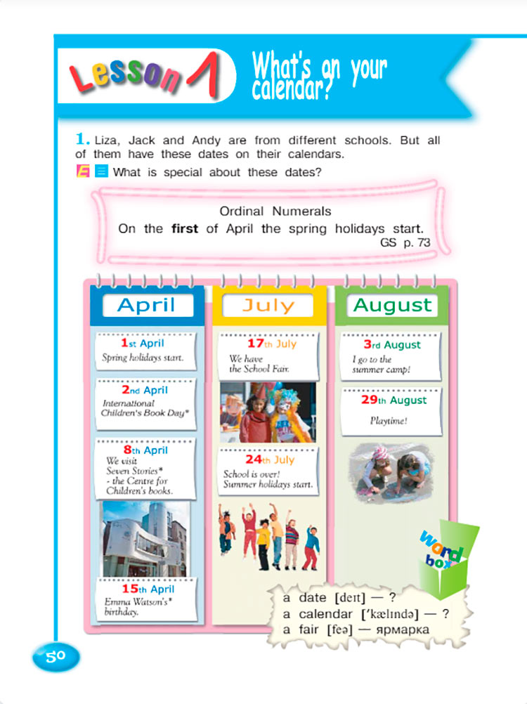 Английский язык 4 класс. Учебник 2 часть, Кузовлев, Перегудова, страница 50. Год 2021.