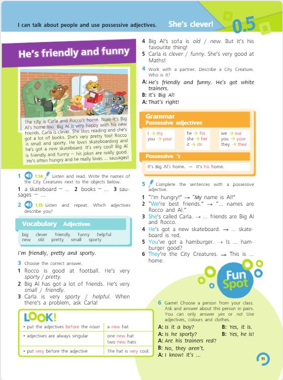 Учебник Костюк, Колоницкая 1 часть. Английский язык 5 класс страница 11.