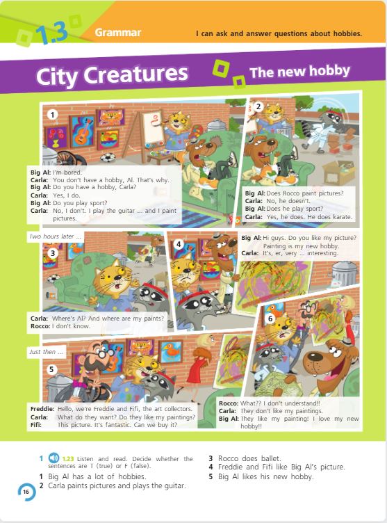 Учебник Костюк, Колоницкая 1 часть. Английский язык 5 класс страница 16.