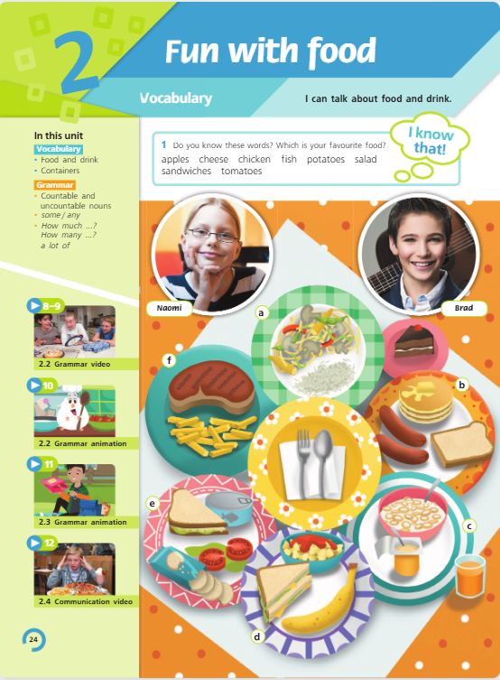 Учебник Костюк, Колоницкая 1 часть. Английский язык 5 класс страница 24.