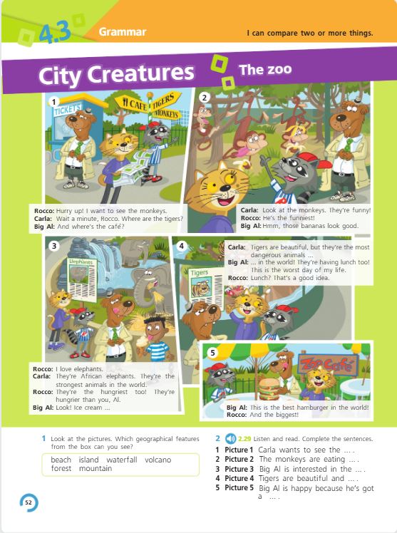 Учебник Костюк, Колоницкая 1 часть. Английский язык 5 класс страница 52.