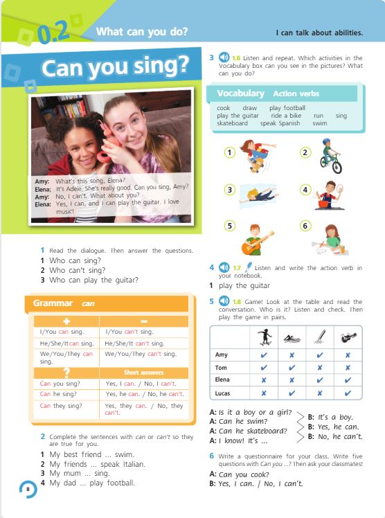 Учебник Костюк, Колоницкая 1 часть. Английский язык 5 класс страница 8.