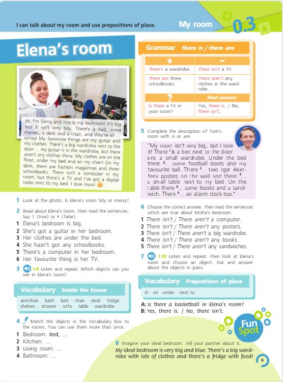 Учебник Костюк, Колоницкая 1 часть. Английский язык 5 класс страница 9.