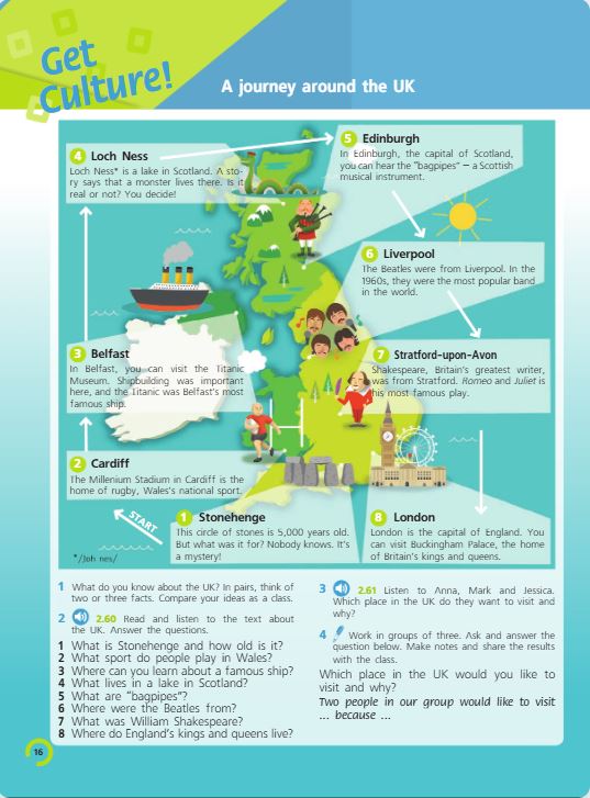 Учебник Костюк, Колоницкая 2 часть. Английский язык 5 класс страница 16. 2023 год.