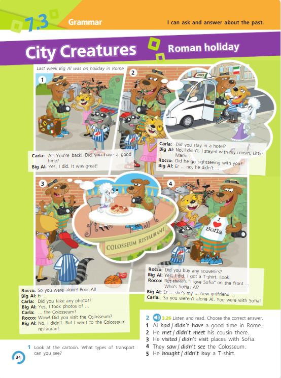 Учебник Костюк, Колоницкая 2 часть. Английский язык 5 класс страница 34. 2023 год.