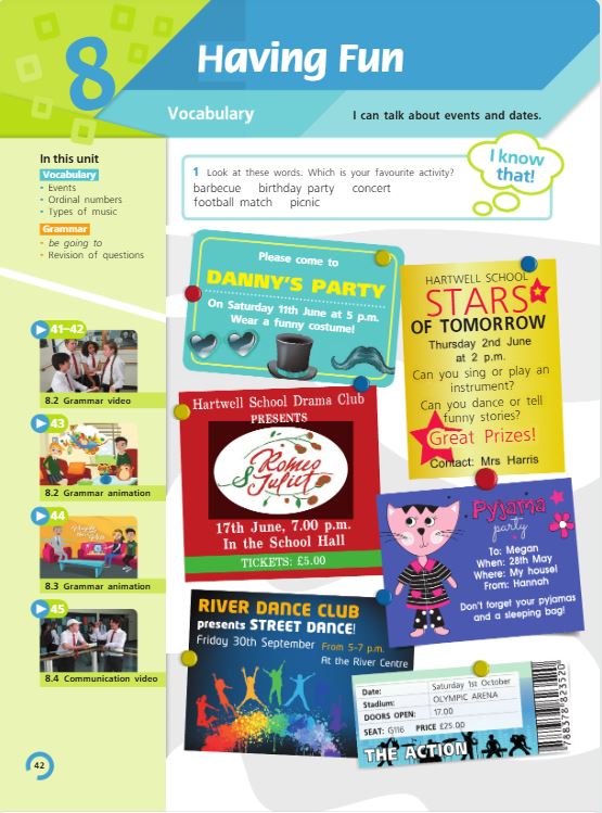 Учебник Костюк, Колоницкая 2 часть. Английский язык 5 класс страница 42. 2023 год.