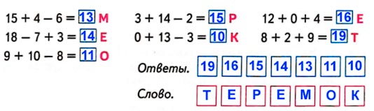 Ответ к рабочей тетради по математике 1 класс Дорофеев, Миракова, Бука - 2 часть номер 3