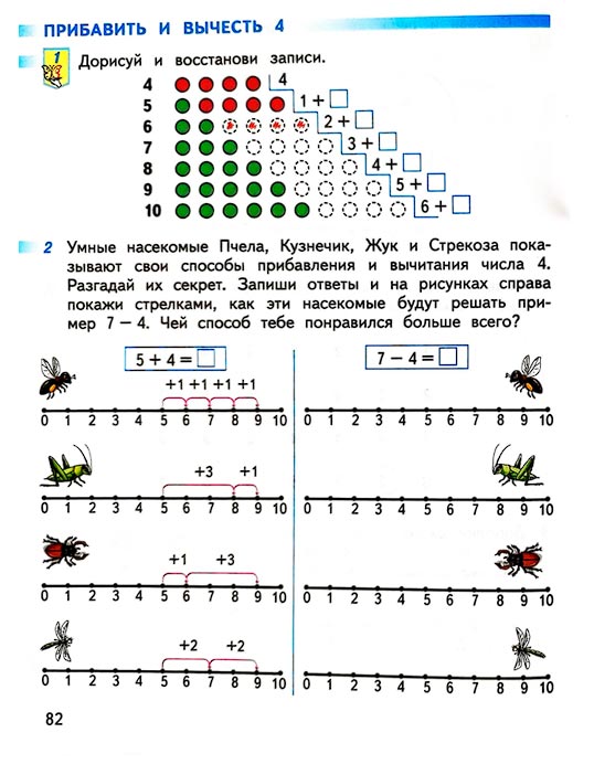 Страница 82 из рабочей тетради по математике 1 класс Дорофеев, Миракова, Бука - 1 часть
