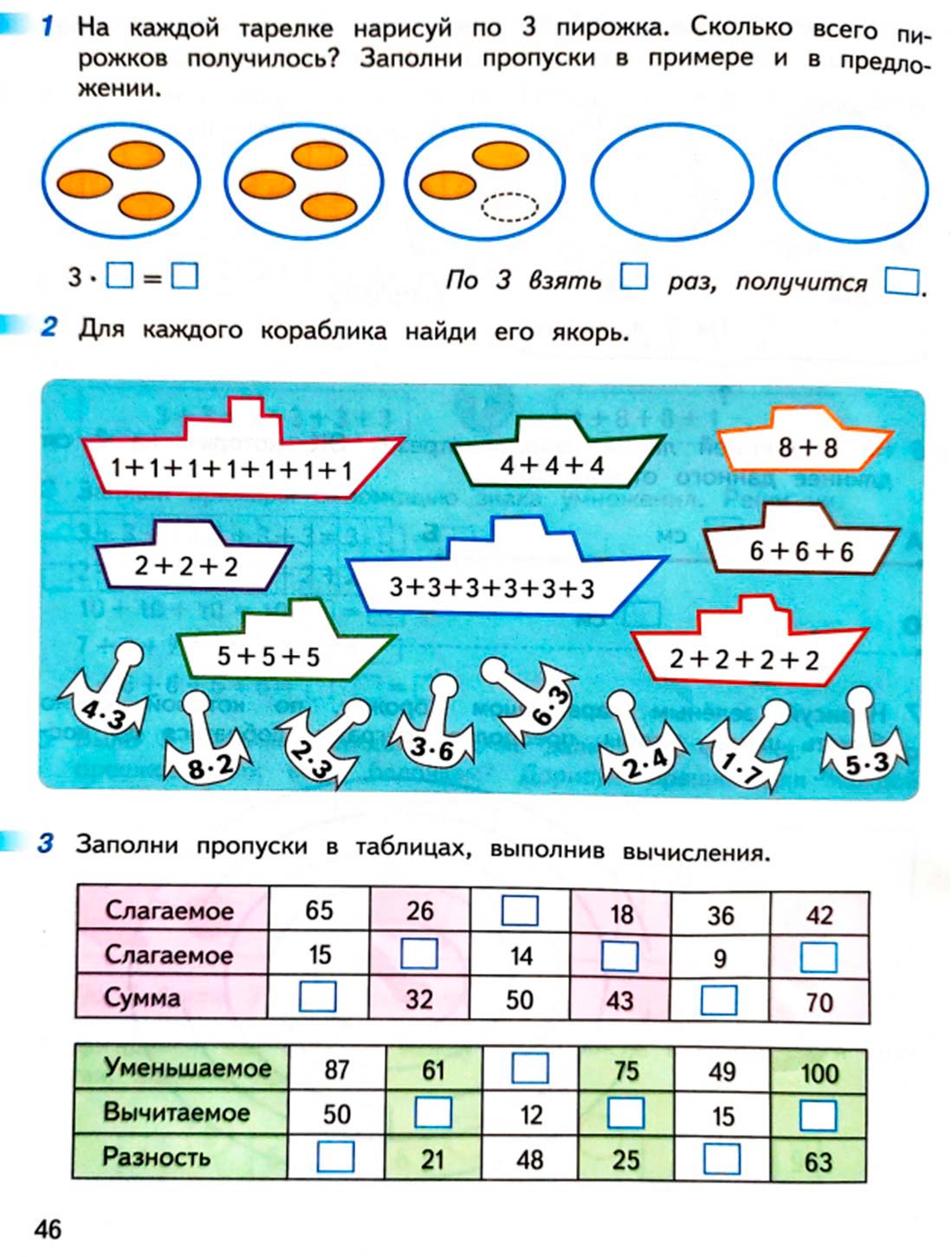 математике 2 класс рабочая тетрадь Дорофеев, Миракова, Бука - 1 часть страница 46 (2024)