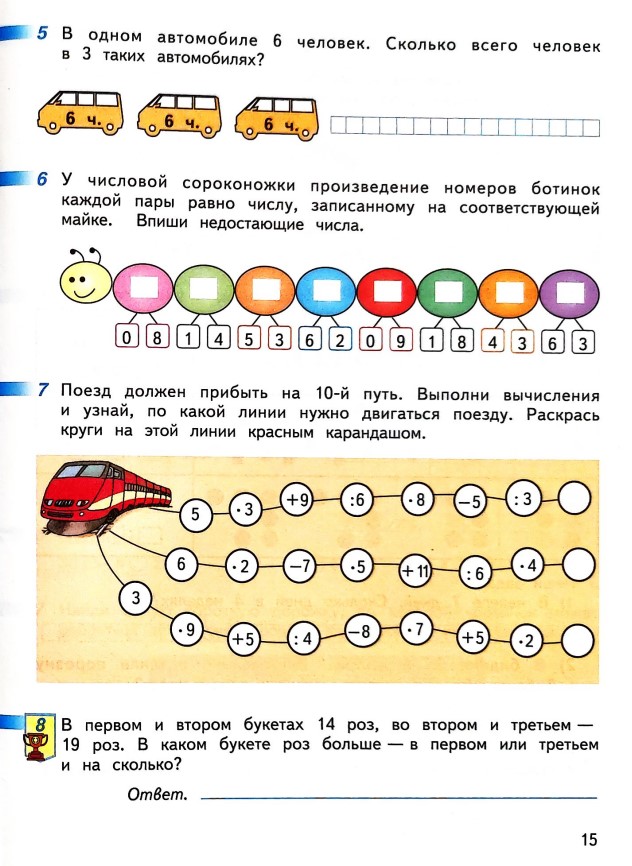математике 2 класс рабочая тетрадь Дорофеев, Миракова, Бука - 2 часть страница 15 (2024)