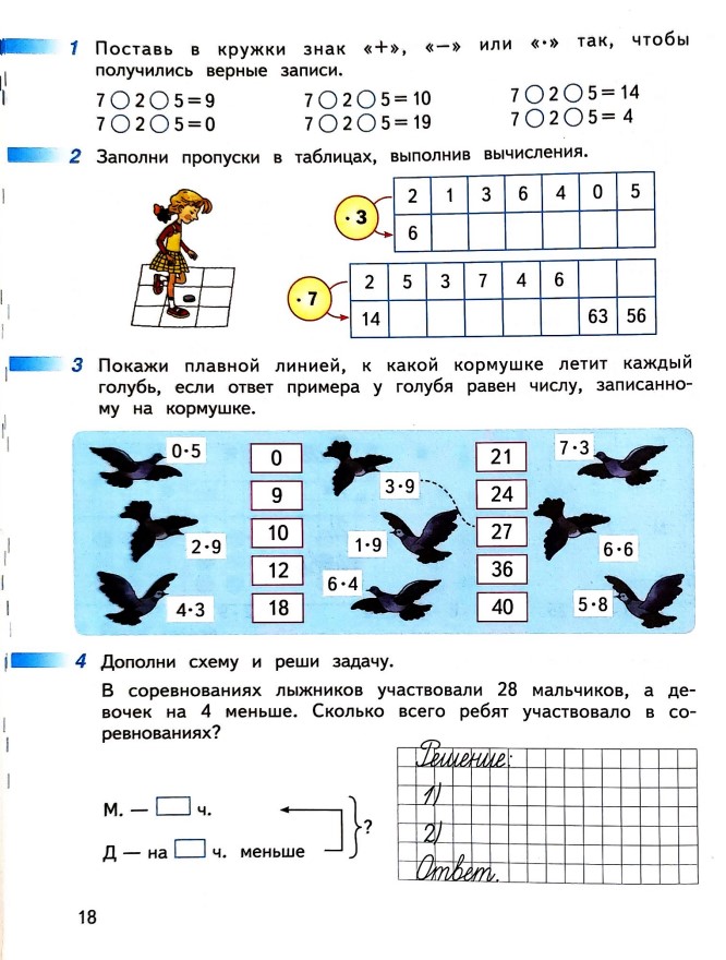 математике 2 класс рабочая тетрадь Дорофеев, Миракова, Бука - 2 часть страница 18 (2024)