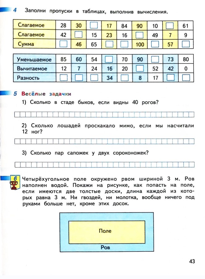 математике 2 класс рабочая тетрадь Дорофеев, Миракова, Бука - 2 часть страница 43 (2024)