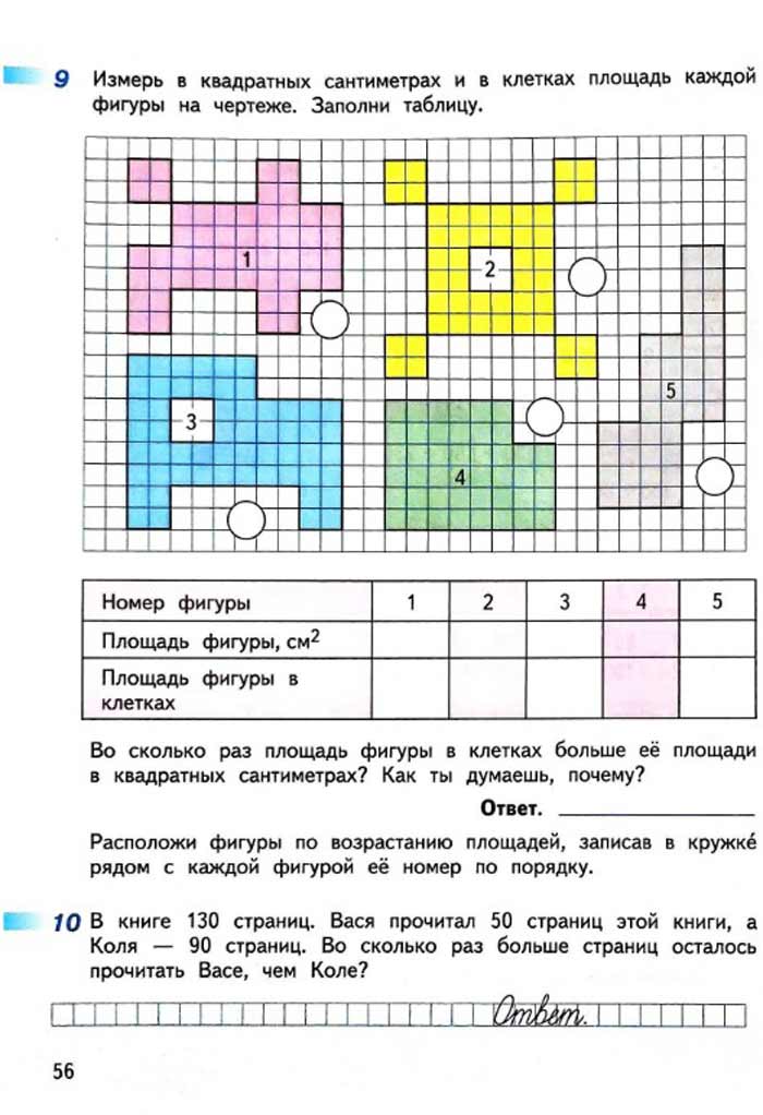 Изображение рабочая тетрадь по математике 3 класс Дорофеев, Миракова, Бука - 2 часть страница 56 Рабочая тетрадь по математике 3 класс Дорофеев, Миракова, Бука — 2 часть страница 56
