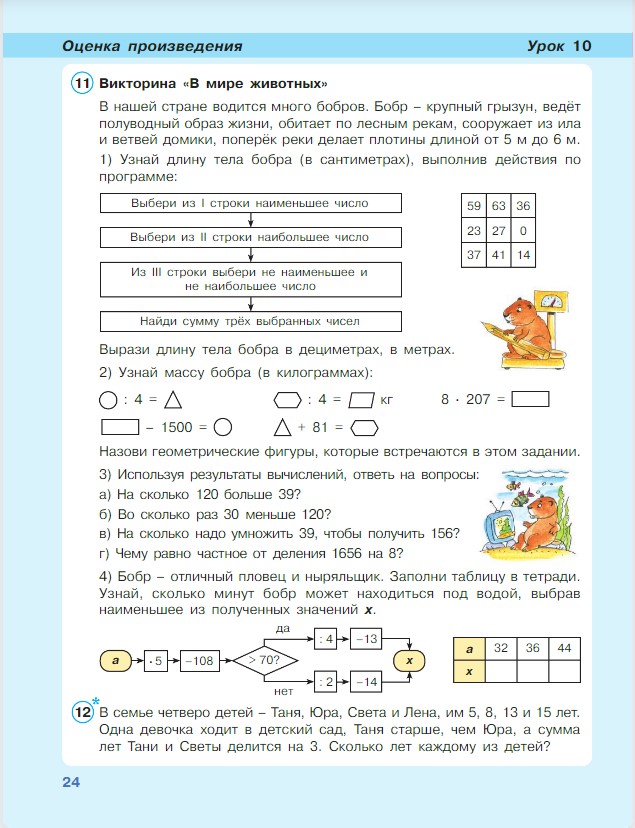 Картинка из учебника по математике 4 класс Петерсон - Часть 1, станица 24, год 2022.