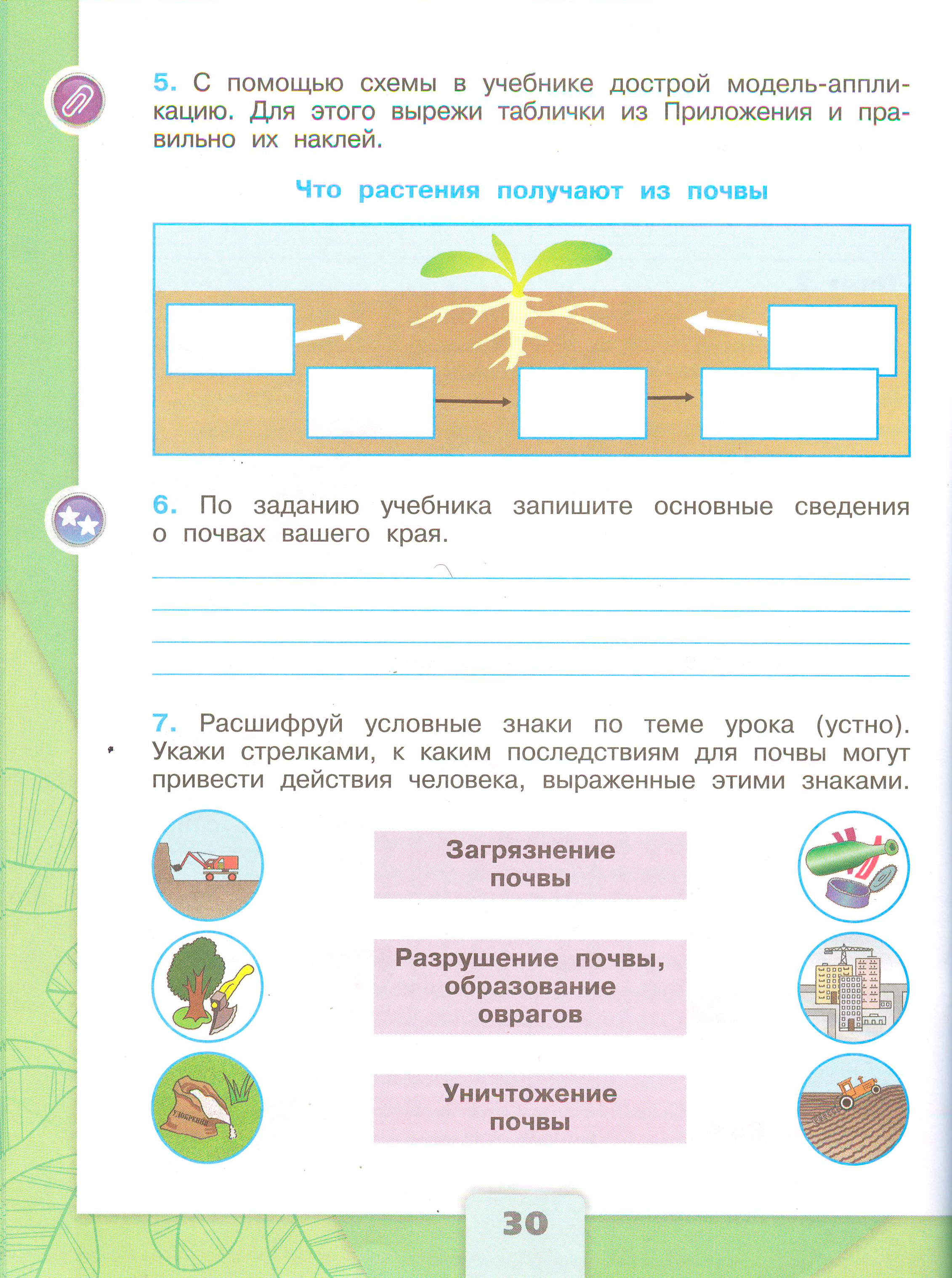 Рабочая тетрадь Плешаков 1 часть. Окружающий мир 3 класс, страница 30, 2024 год. ГДЗ по окружающему миру 3 класс рабочая тетрадь Плешаков, страница 30
