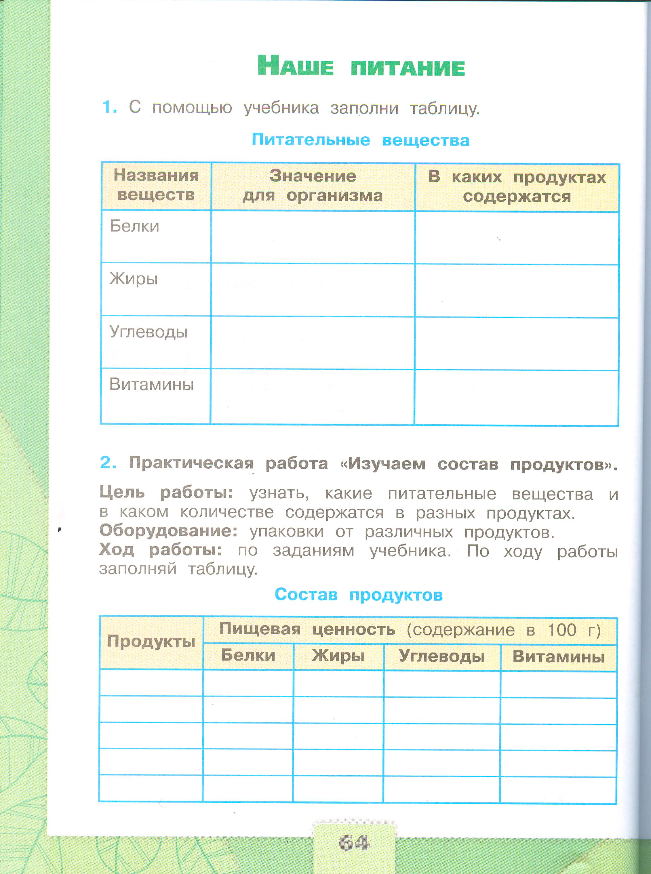 ГДЗ по окружающему миру 3 класс рабочая тетрадь Плешаков, страница 64