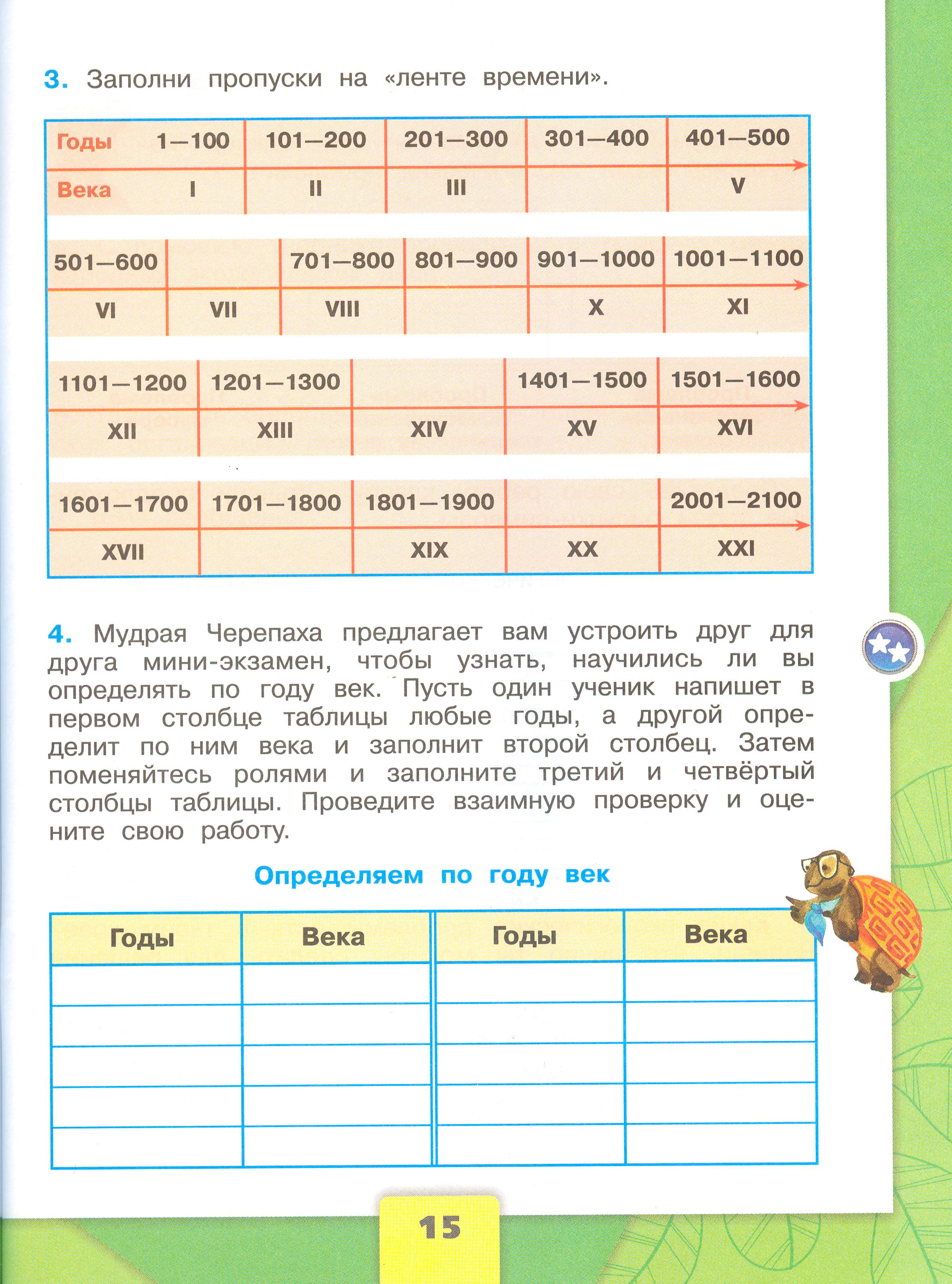 Рабочая тетрадь Плешаков 1 часть. Окружающий мир 4 класс. Страница 15.