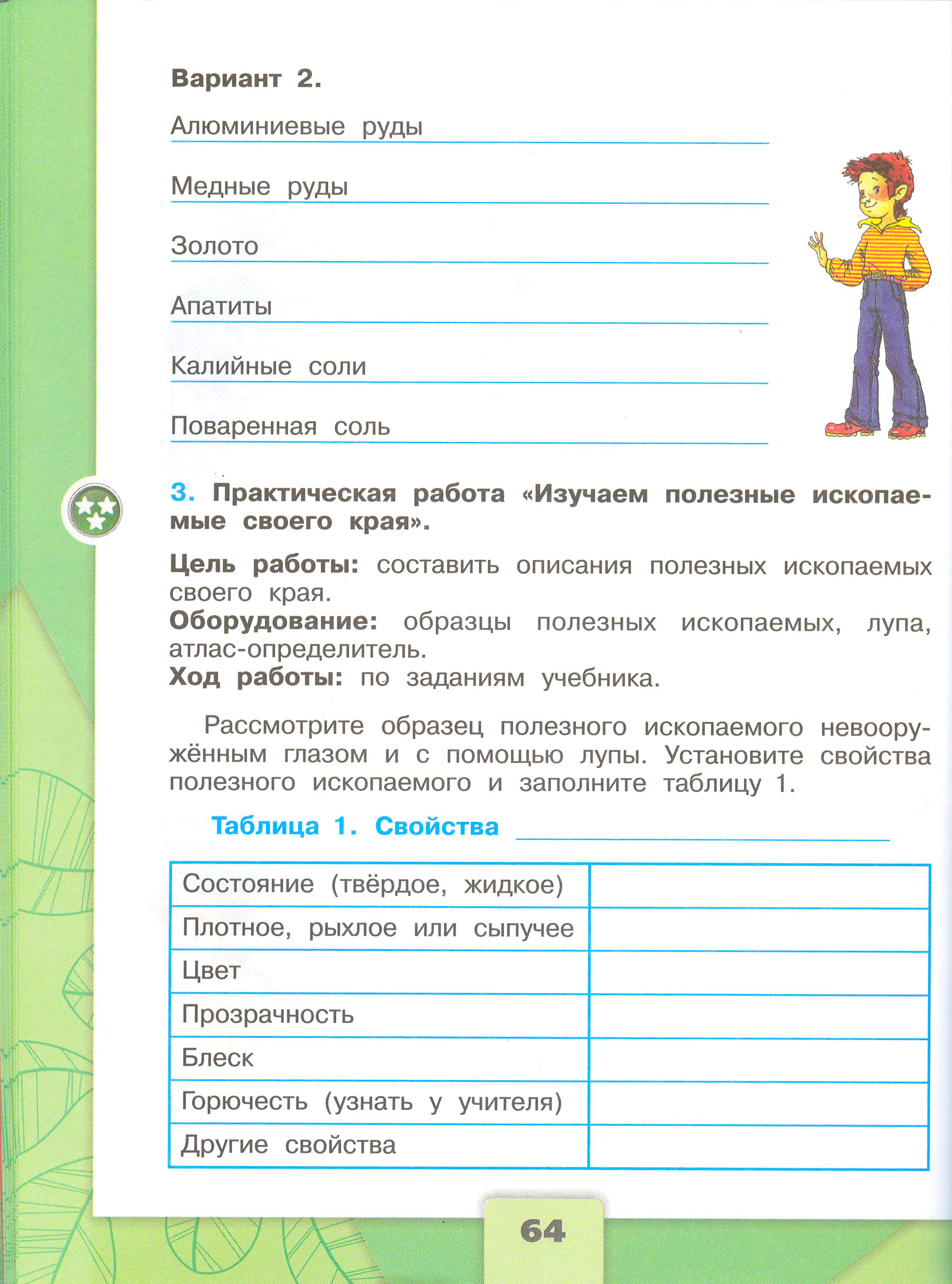 Рабочая тетрадь Плешаков 1 часть. Окружающий мир 4 класс. Страница 64.