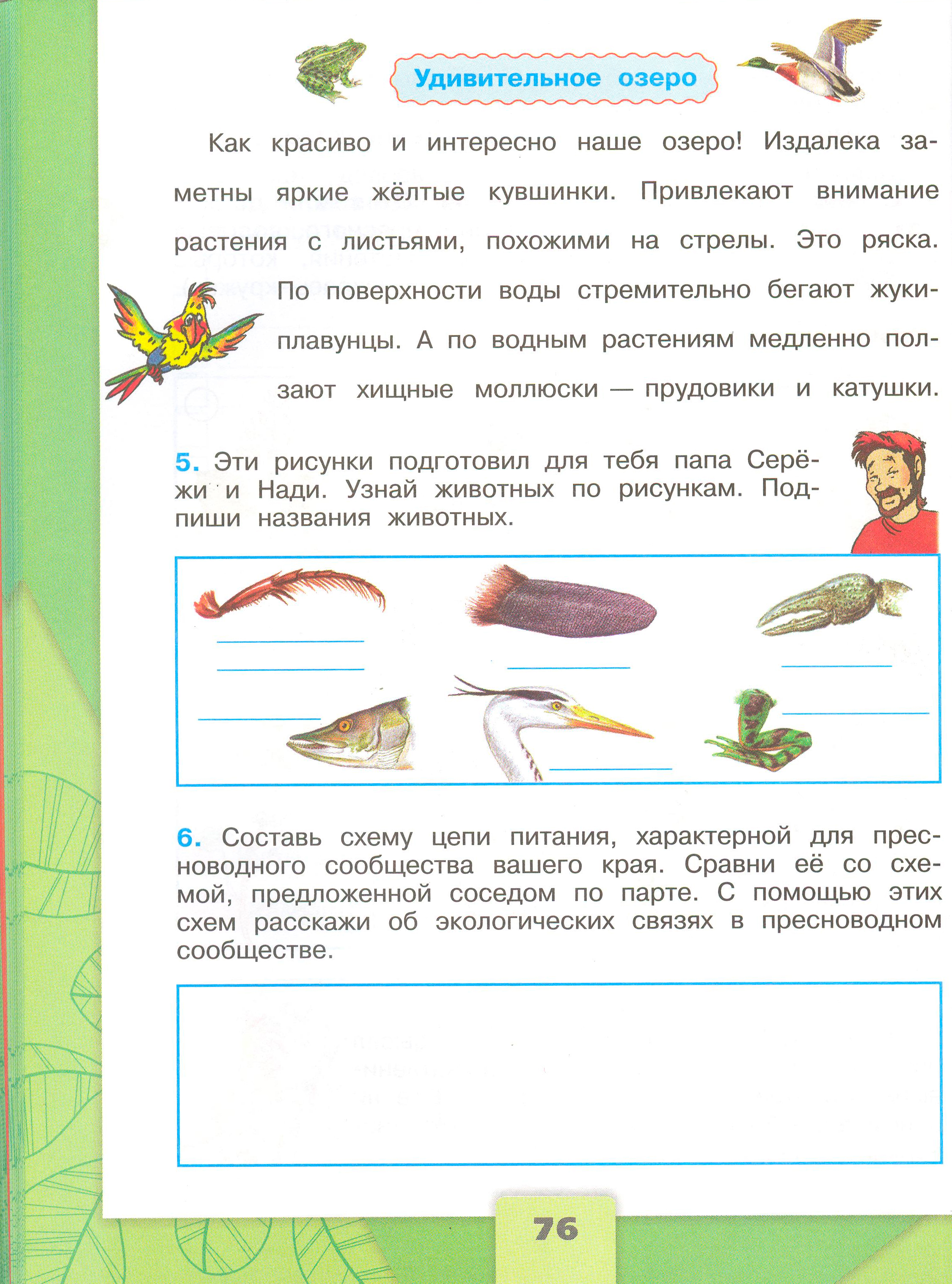 Рабочая тетрадь Плешаков 1 часть. Окружающий мир 4 класс. Страница 76.