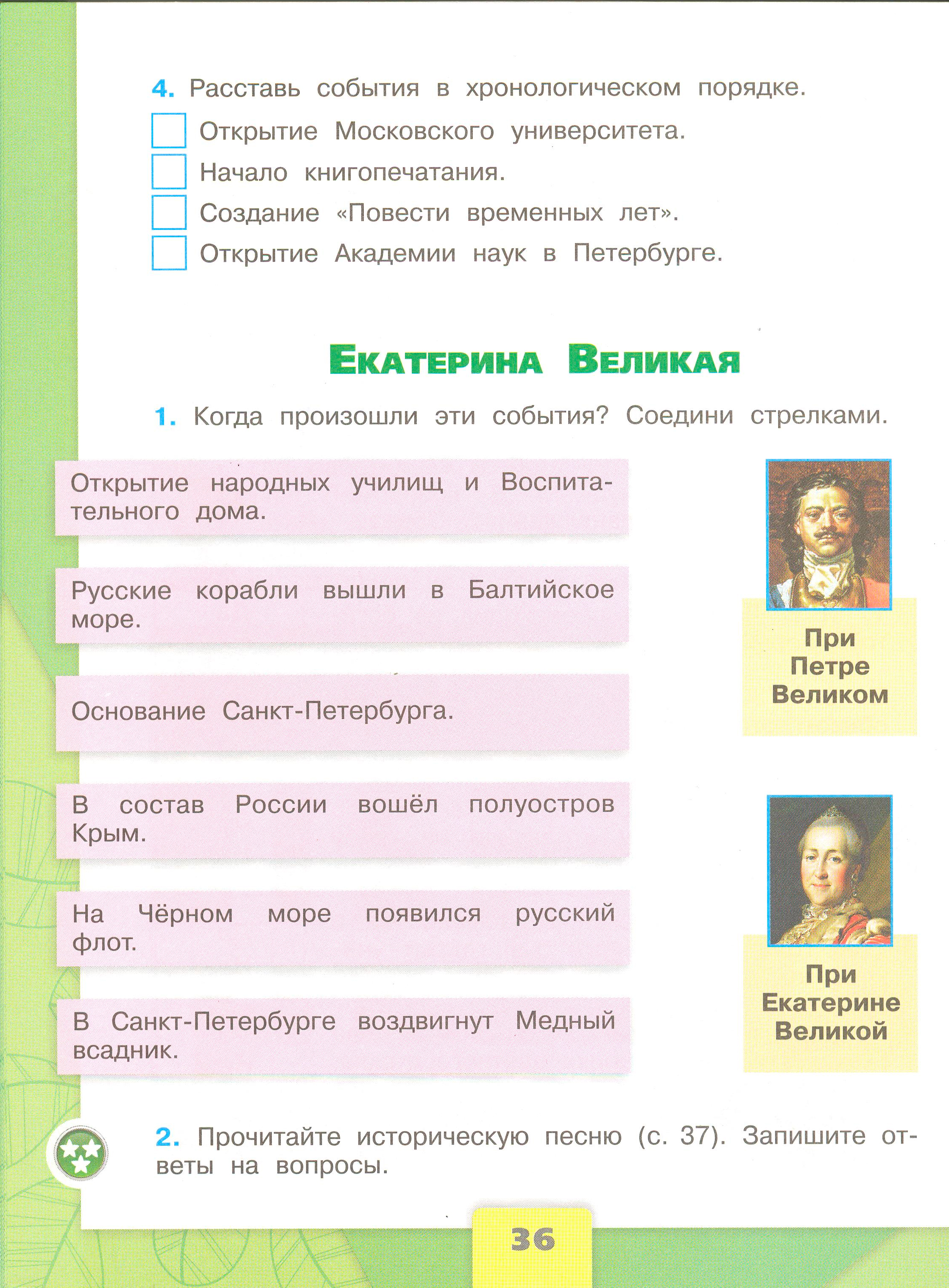 Рабочая тетрадь 2 часть. 4 класс - Окружающий мир. Плешаков. Страница 36. окружающий мир 4 класс рабочая тетрадь 2 часть Плешаков страница 36, титул
